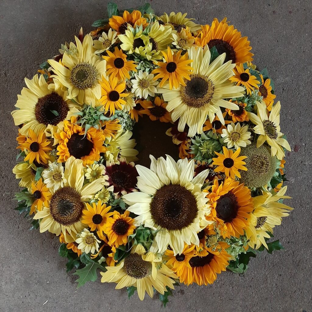 bloemenkrans zonnebloemen